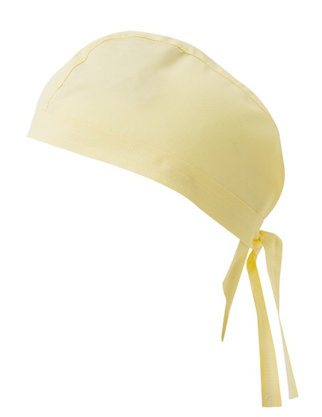 GORRO CON TIRAS. AMARILLO CLARO